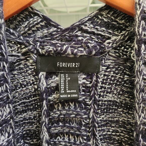 Forever 21 Heathered Grey Chunky Knit Oversized Relaxed Cardigan - Picture 5 of 7